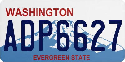 WA license plate ADP6627