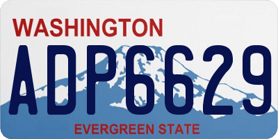WA license plate ADP6629
