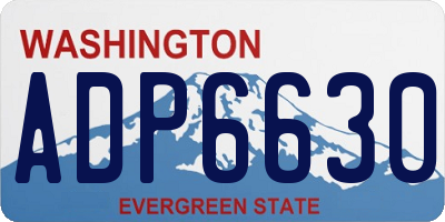 WA license plate ADP6630