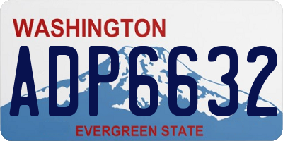 WA license plate ADP6632