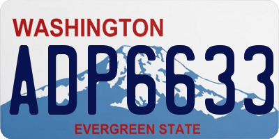 WA license plate ADP6633