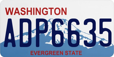 WA license plate ADP6635