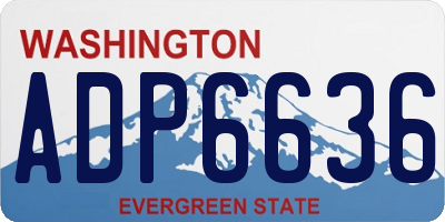 WA license plate ADP6636