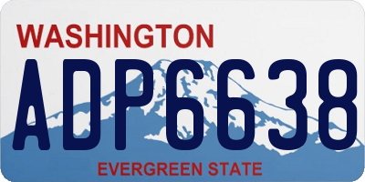 WA license plate ADP6638