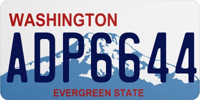 WA license plate ADP6644