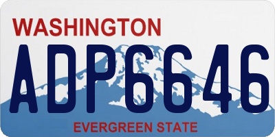WA license plate ADP6646