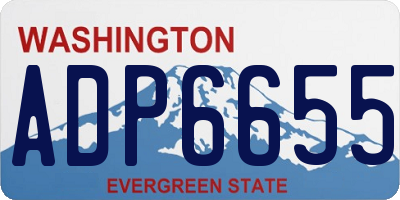 WA license plate ADP6655