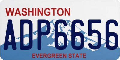 WA license plate ADP6656