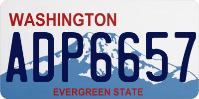 WA license plate ADP6657