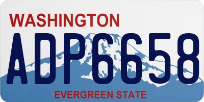 WA license plate ADP6658