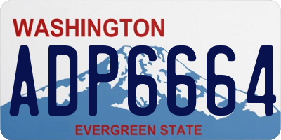 WA license plate ADP6664