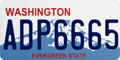 WA license plate ADP6665