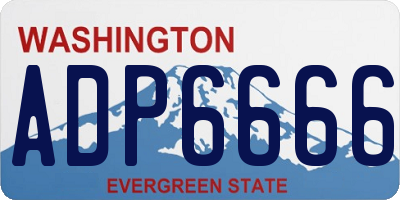 WA license plate ADP6666