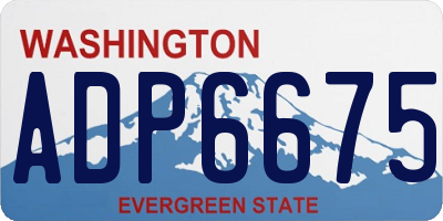 WA license plate ADP6675