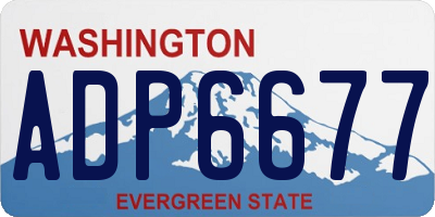 WA license plate ADP6677