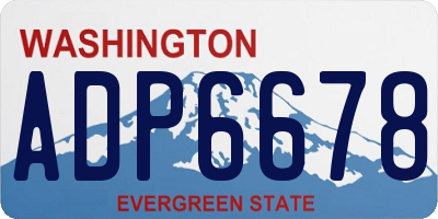WA license plate ADP6678