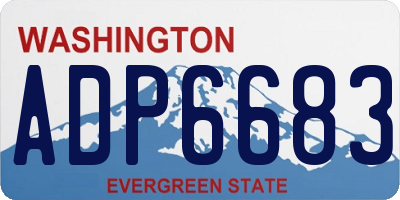 WA license plate ADP6683