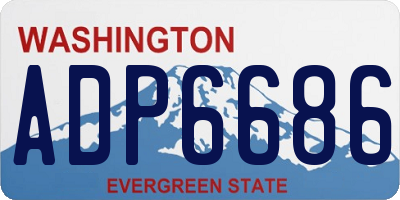 WA license plate ADP6686