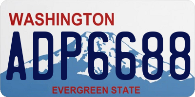 WA license plate ADP6688