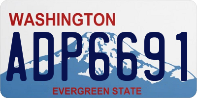 WA license plate ADP6691