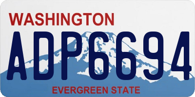 WA license plate ADP6694