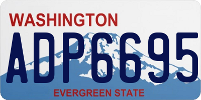 WA license plate ADP6695