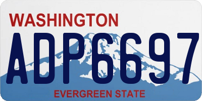 WA license plate ADP6697
