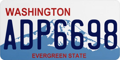 WA license plate ADP6698