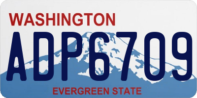 WA license plate ADP6709