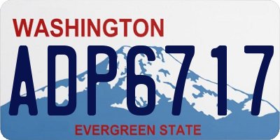 WA license plate ADP6717