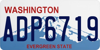 WA license plate ADP6719