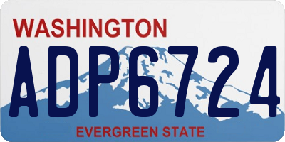 WA license plate ADP6724