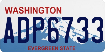 WA license plate ADP6733