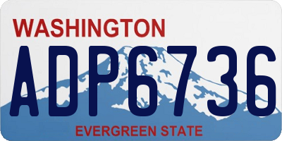 WA license plate ADP6736