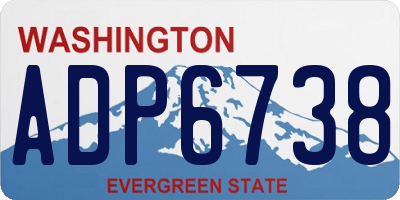 WA license plate ADP6738