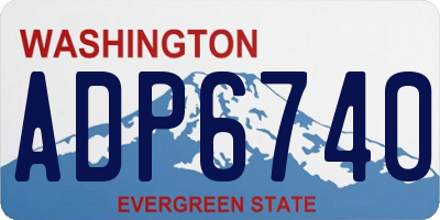 WA license plate ADP6740