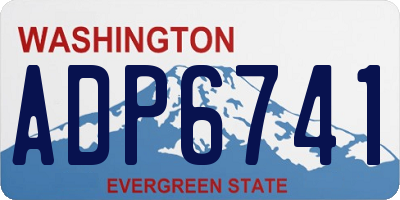 WA license plate ADP6741