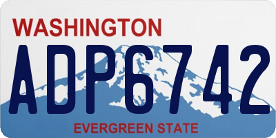 WA license plate ADP6742