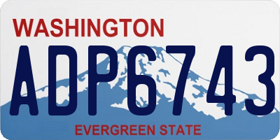 WA license plate ADP6743