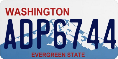 WA license plate ADP6744