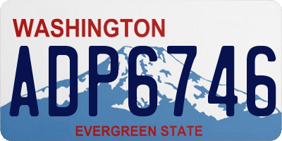 WA license plate ADP6746