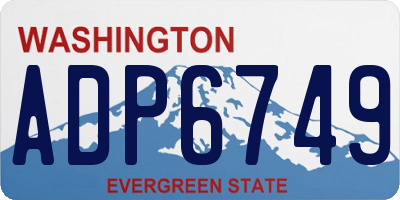 WA license plate ADP6749