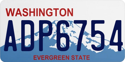 WA license plate ADP6754