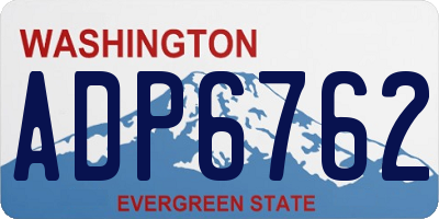 WA license plate ADP6762