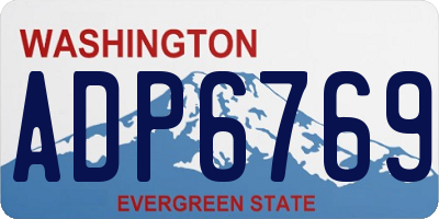 WA license plate ADP6769