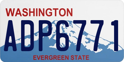 WA license plate ADP6771