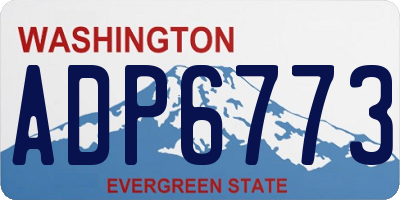 WA license plate ADP6773