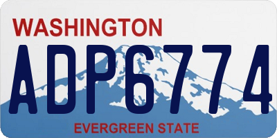 WA license plate ADP6774
