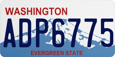 WA license plate ADP6775