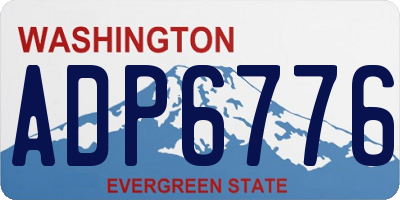 WA license plate ADP6776